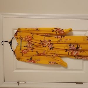 Yellow maternity dress